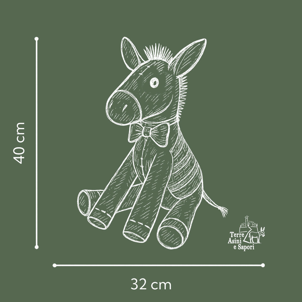 Asinello di Civita in stoffa ferma porta