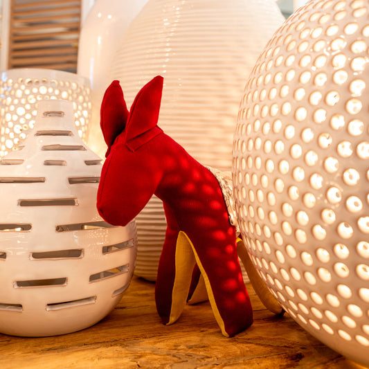 Asinello di Civita in stoffa piccolo con sella