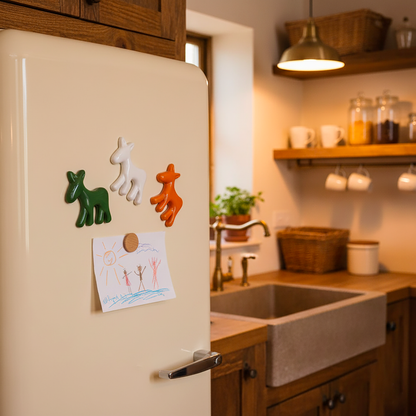 Calamita con asinello di Civita in ceramica