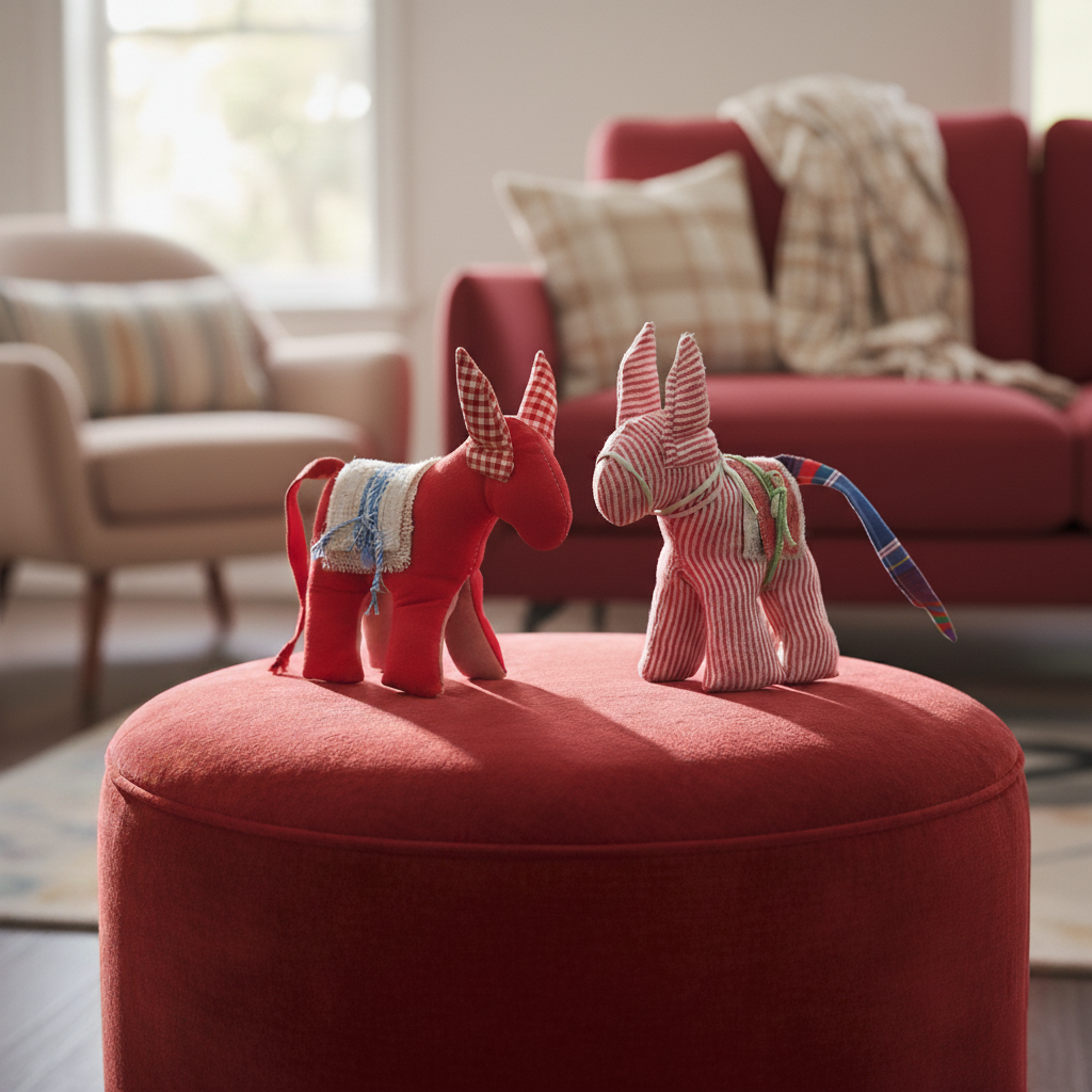 Asinello di Civita in stoffa piccolo con sella