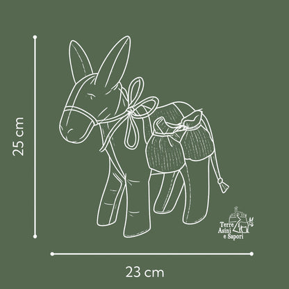 Asinelli di Civita in stoffa con sella