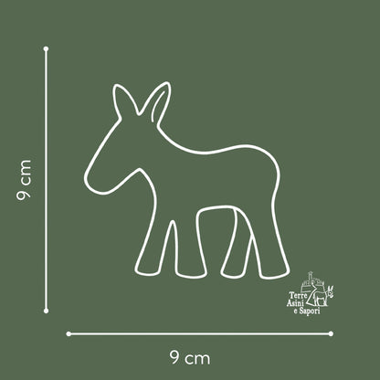 Calamita con asinello di Civita in ceramica