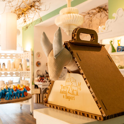 Asinello di Civita in stoffa con stalla Terre Asini e Sapori