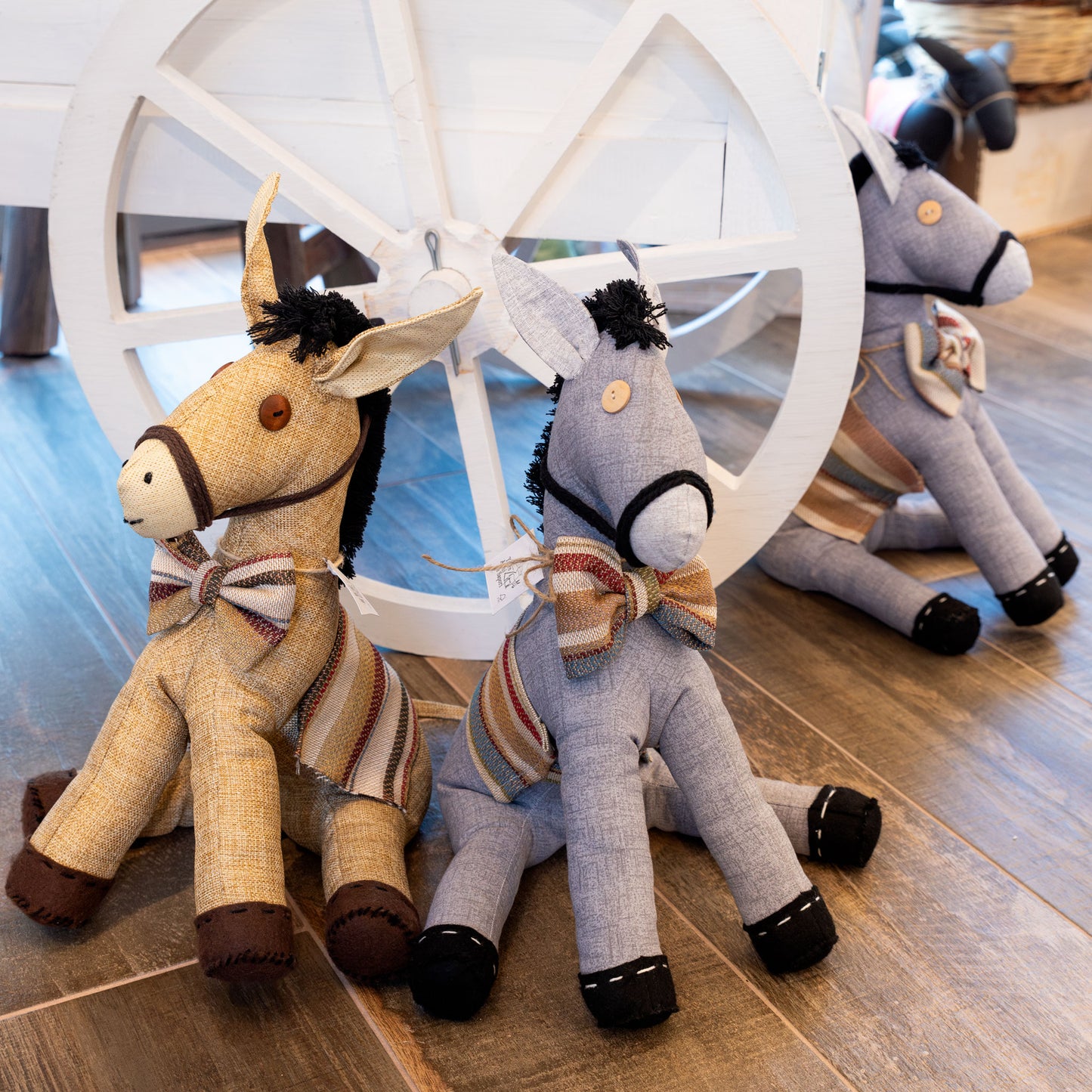 Asinello di Civita in stoffa ferma porta