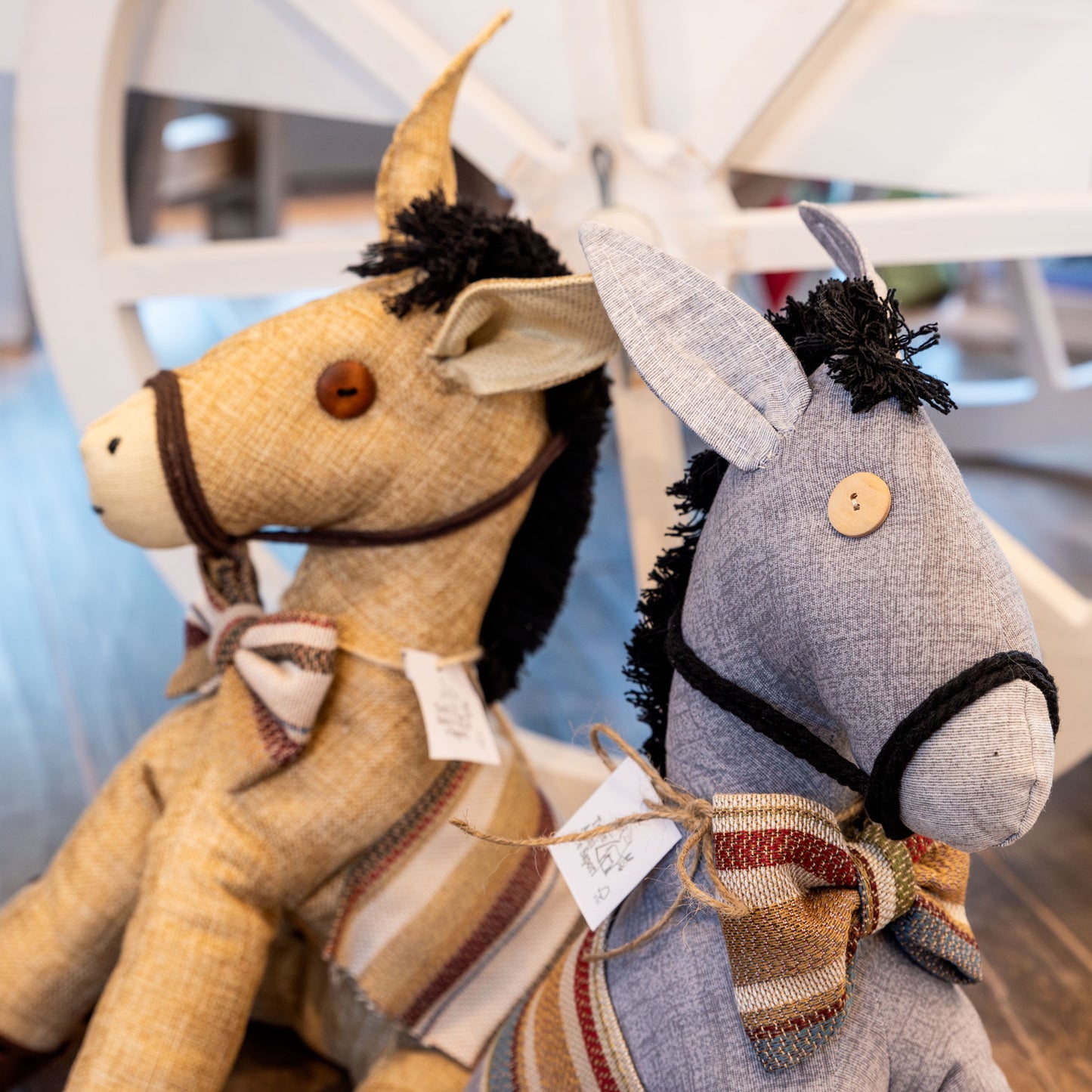 Asinello di Civita in stoffa ferma porta