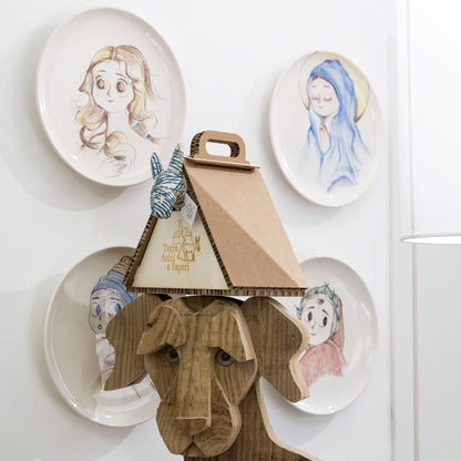 Asinello di Civita in stoffa con stalla Terre Asini e Sapori