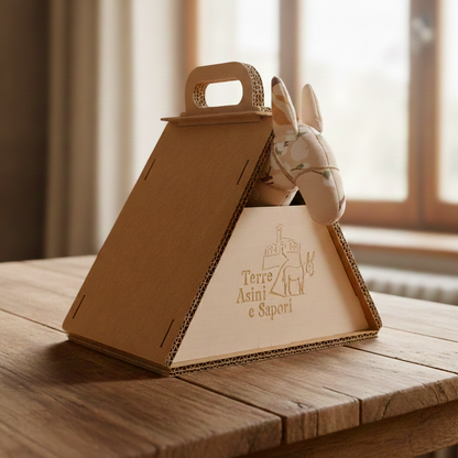 Asinello di Civita in stoffa con stalla Terre Asini e Sapori