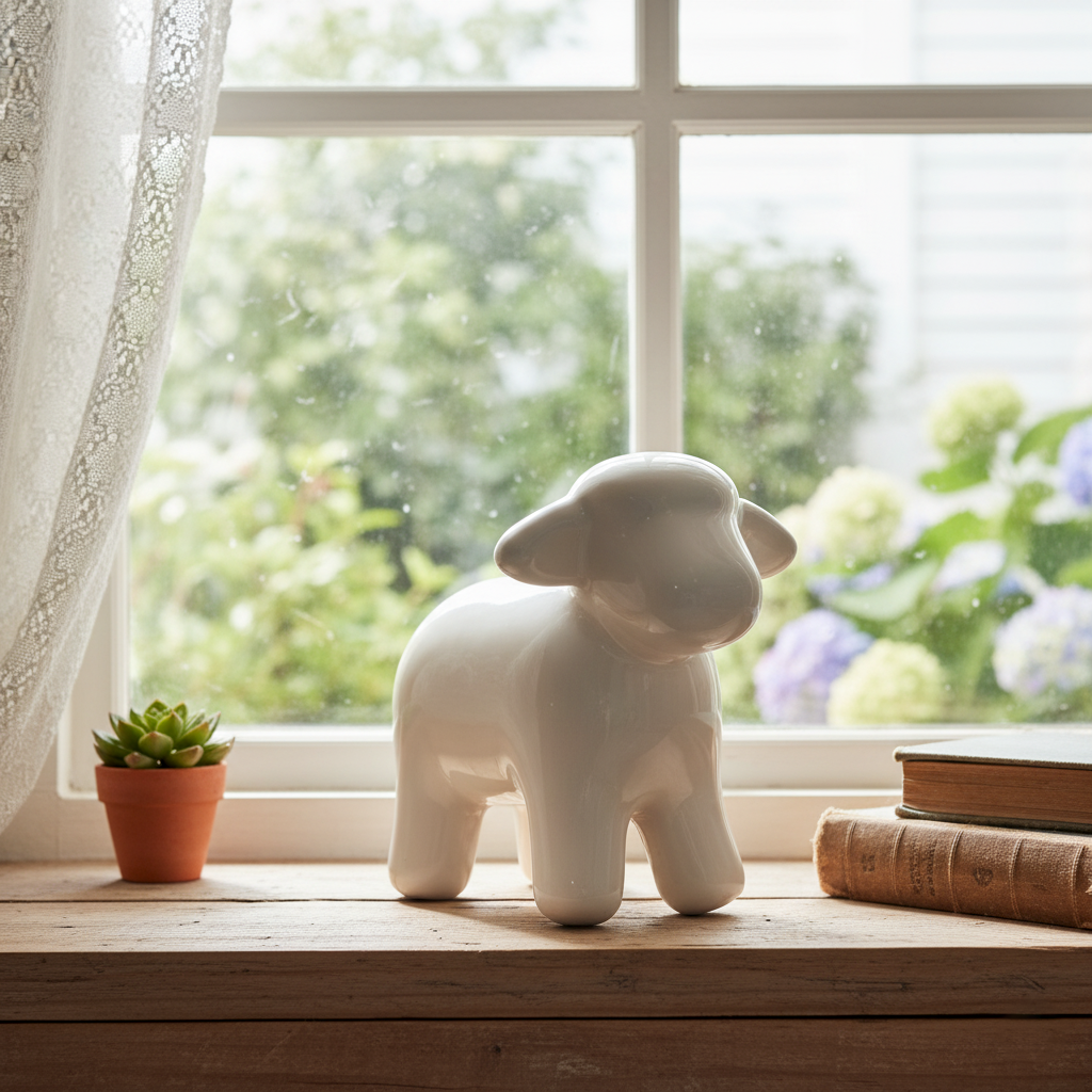 Pecorella di Civita di Bagnoregio in ceramica