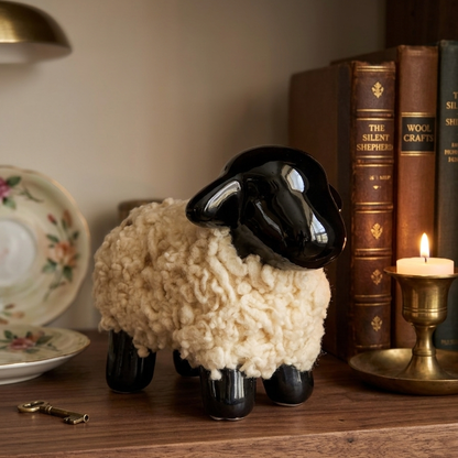 Civita sheep in ceramic and wool