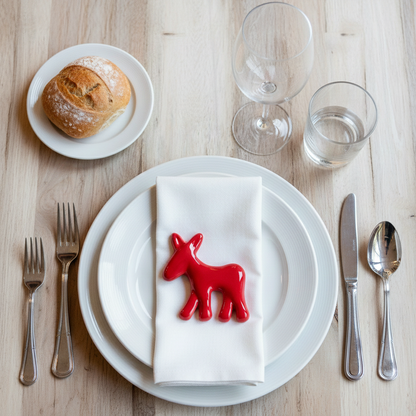 Civita Donkey Cutlery Rest in Ceramic, Set of 6