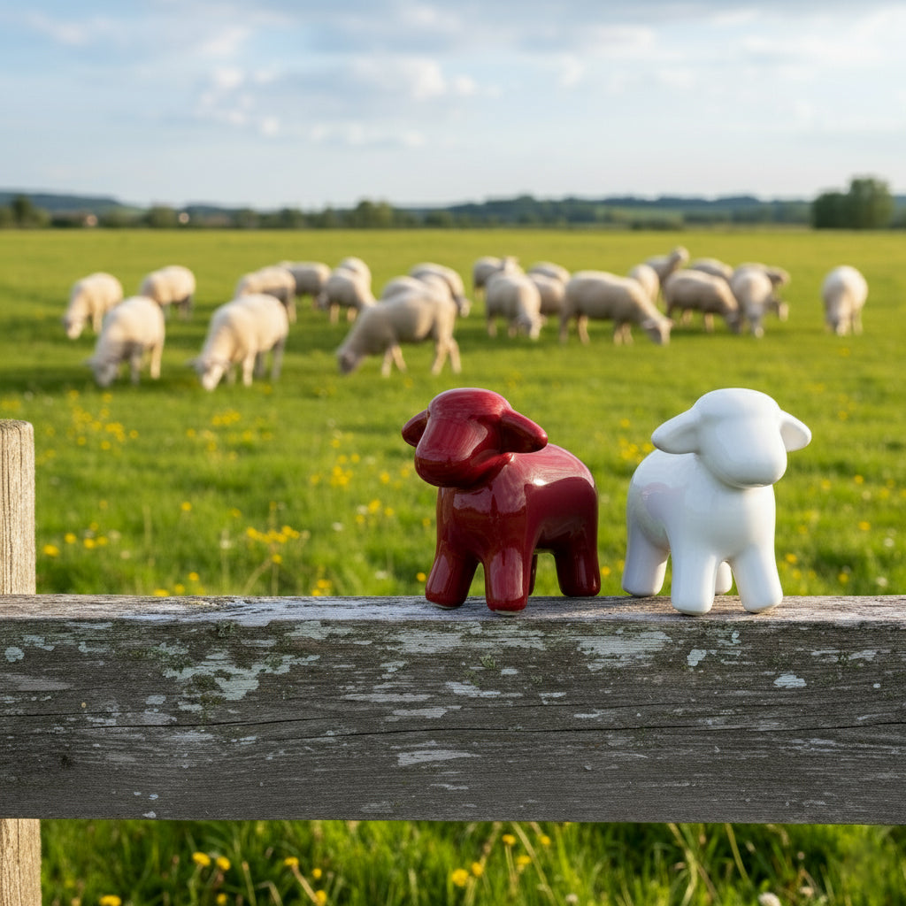 Pecorella di Civita di Bagnoregio in ceramica