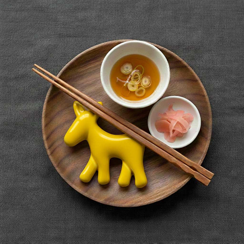 Civita Donkey Cutlery Rest in Ceramic, Set of 6