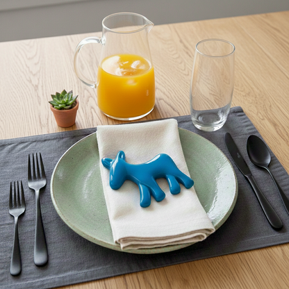 Civita Donkey Cutlery Rest in Ceramic, Set of 6