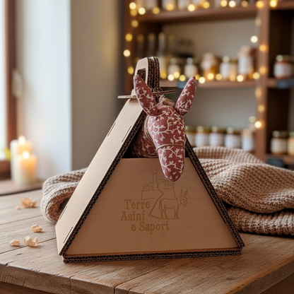 Asinello di Civita in stoffa con stalla Terre Asini e Sapori