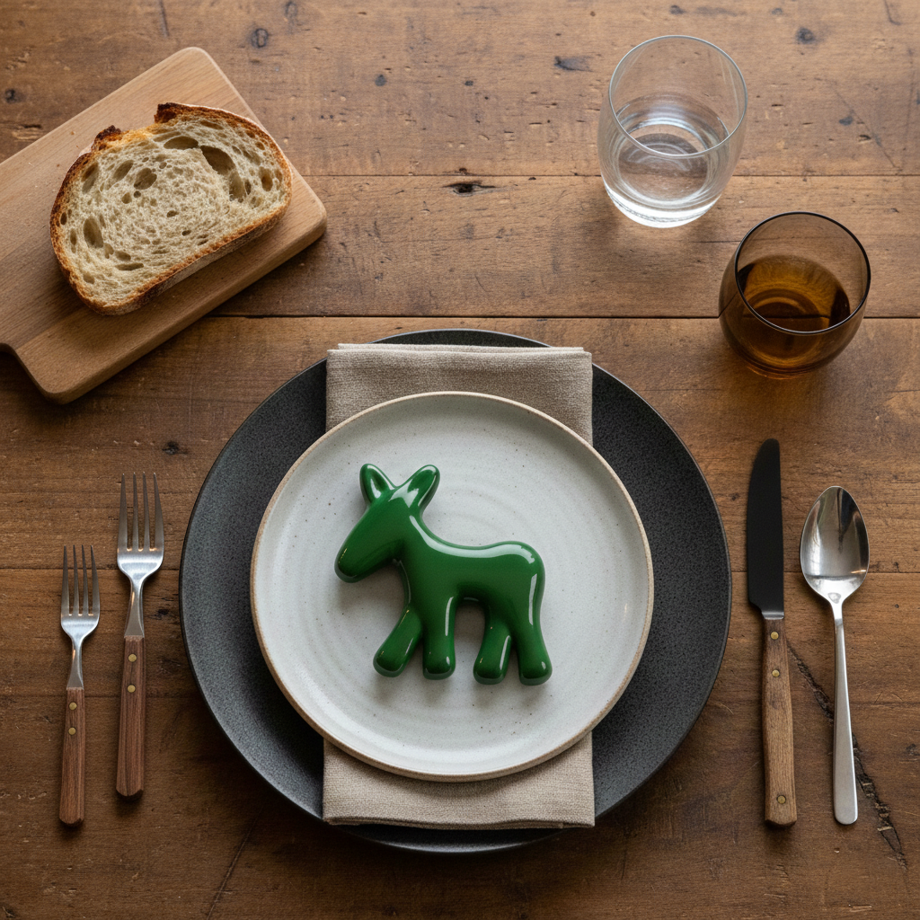 Civita Donkey Cutlery Rest in Ceramic, Set of 6