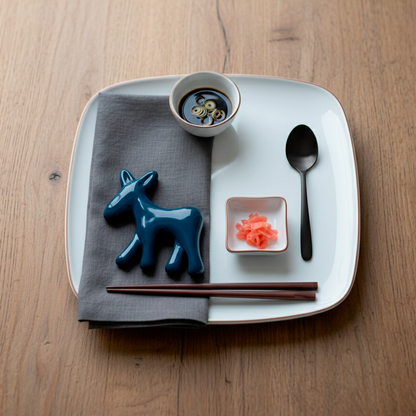 Civita Donkey Cutlery Rest in Ceramic, Set of 6