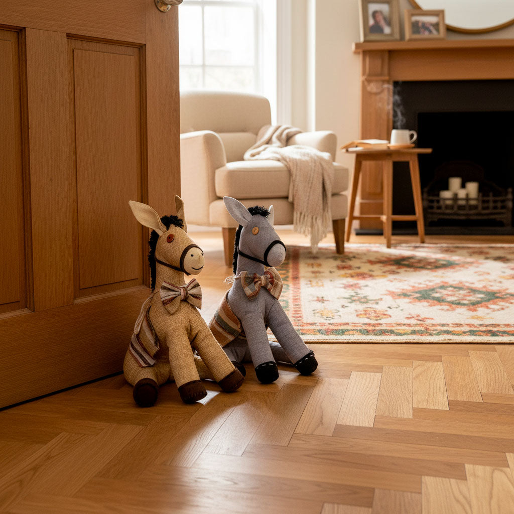 Asinello di Civita in stoffa ferma porta