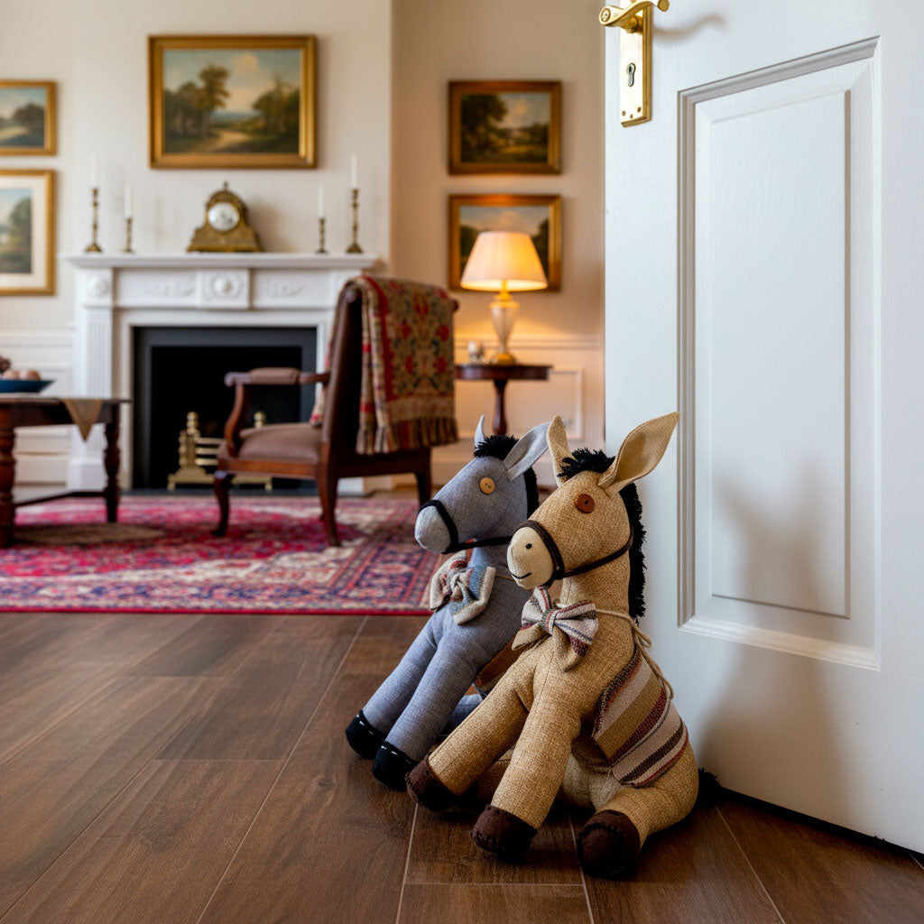 Asinello di Civita in stoffa ferma porta