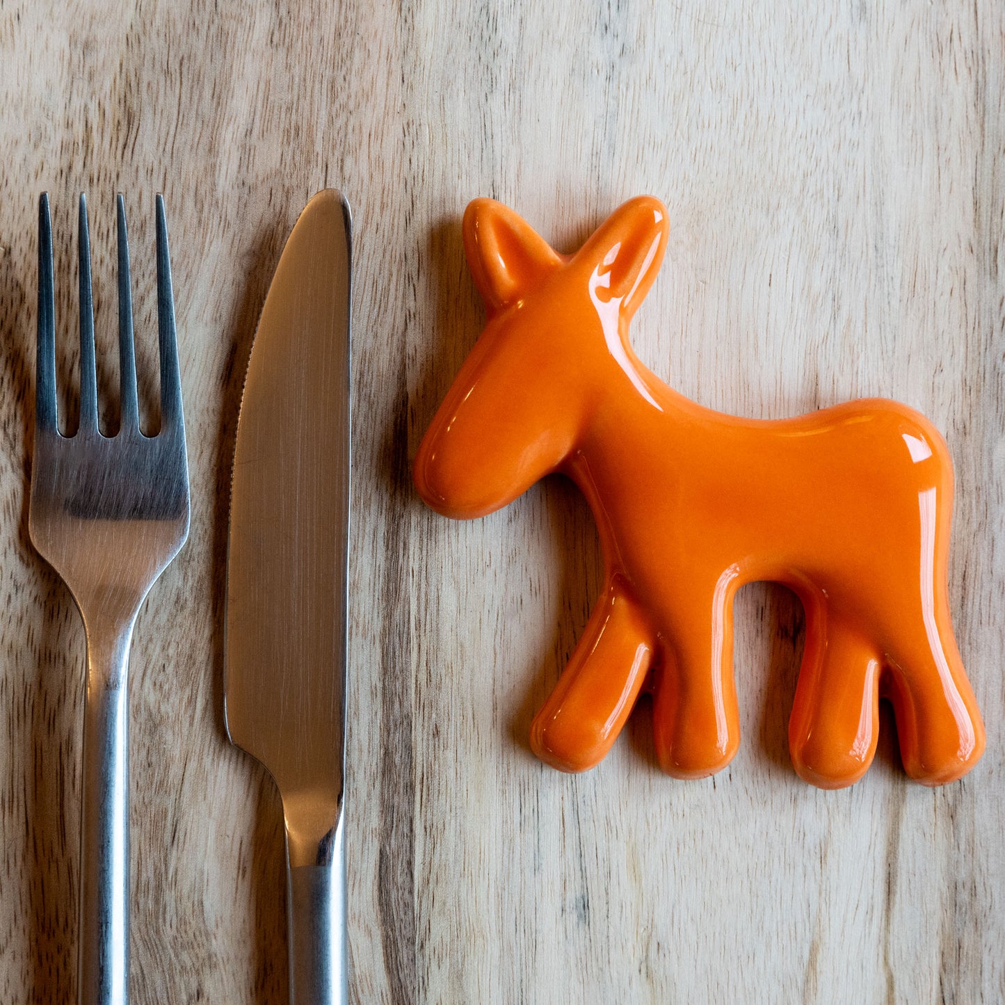 Civita Donkey Cutlery Rest in Ceramic, Set of 6