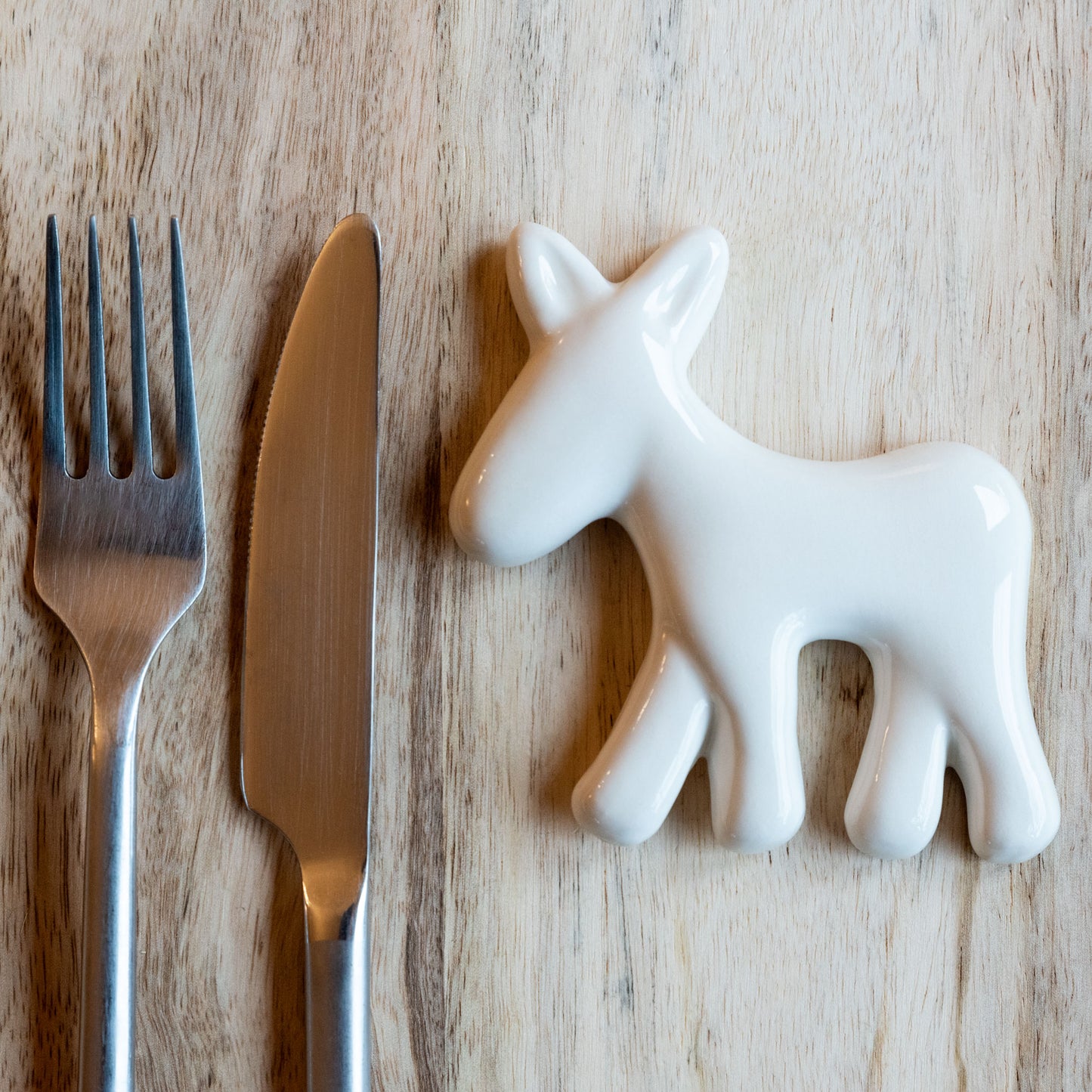 Civita Donkey Cutlery Rest in Ceramic, Set of 6