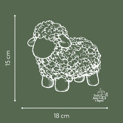 Civita sheep in ceramic and wool