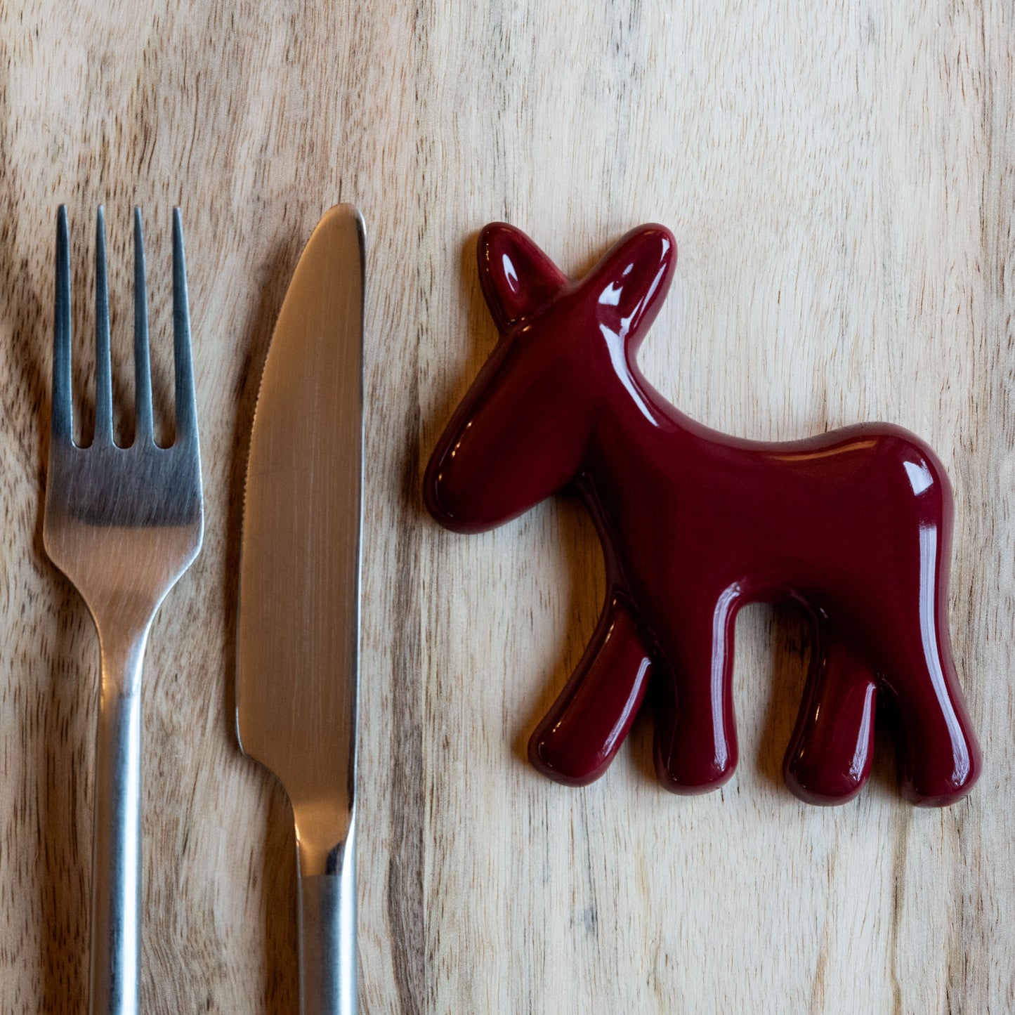 Civita Donkey Cutlery Rest in Ceramic, Set of 6