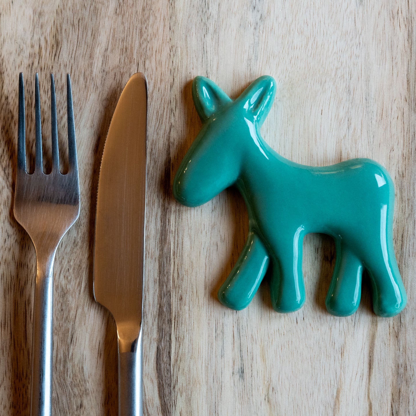 Civita Donkey Cutlery Rest in Ceramic, Set of 6